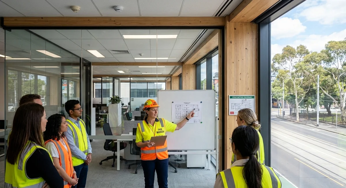 Fire warden training session in an Australian workplace
